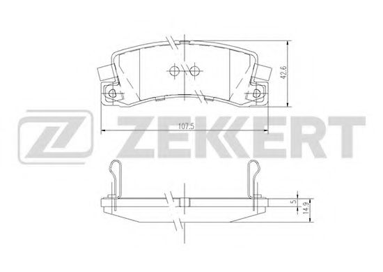 Тормозные колодки zekkert BS-1216