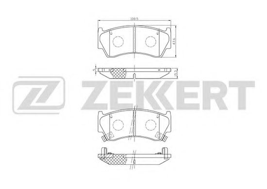 Тормозные колодки zekkert BS-1217