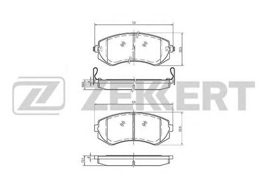Тормозные колодки zekkert BS-1218
