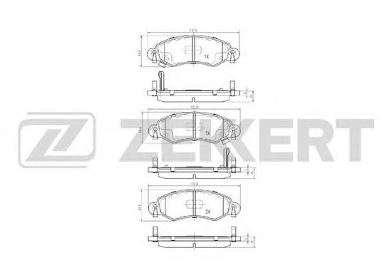 Тормозные колодки zekkert BS-1222