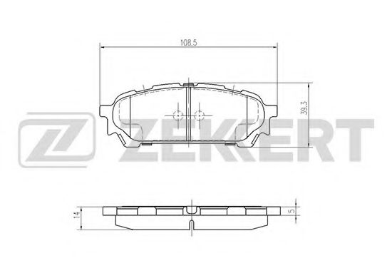 Тормозные колодки zekkert BS-1223