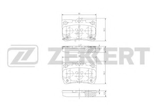 Тормозные колодки zekkert BS-1224