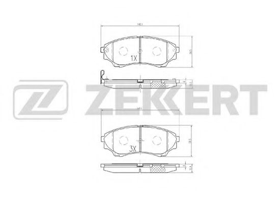 Тормозные колодки zekkert BS-1225
