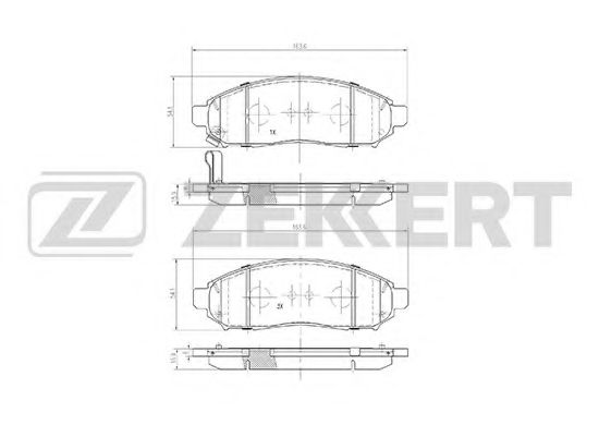 Тормозные колодки zekkert BS-1226