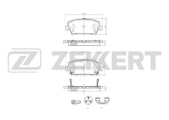 Тормозные колодки zekkert BS-1227
