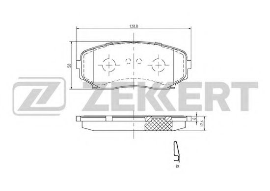 Тормозные колодки zekkert BS-1228
