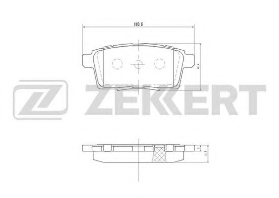 Тормозные колодки zekkert BS-1229