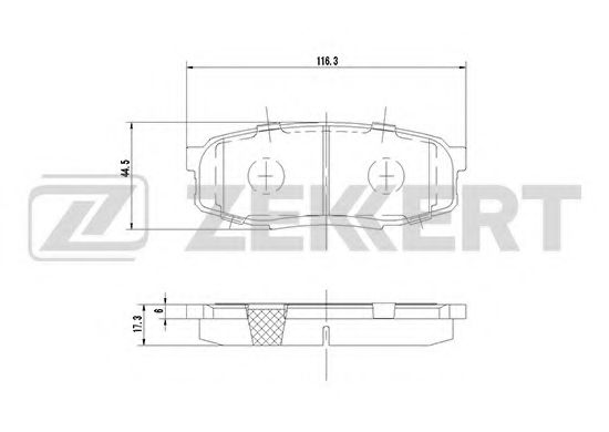 Тормозные колодки zekkert BS-1230