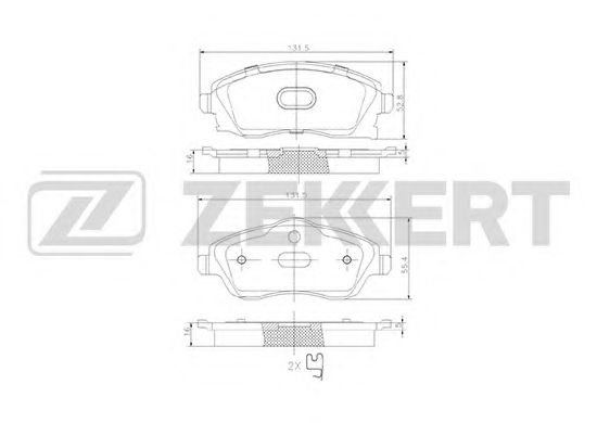 Тормозные колодки zekkert BS-1234