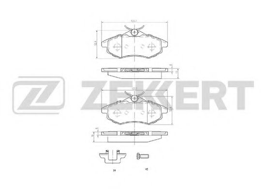 Тормозные колодки zekkert BS-1235