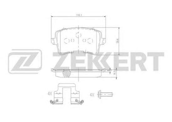Тормозные колодки zekkert BS-1243