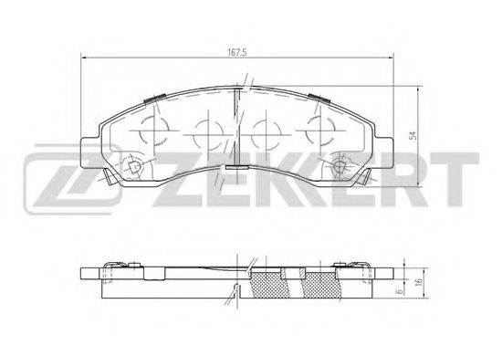 Тормозные колодки zekkert BS-1244