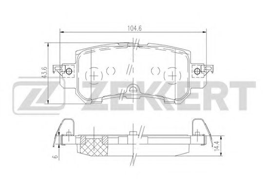 Тормозные колодки zekkert BS-1246