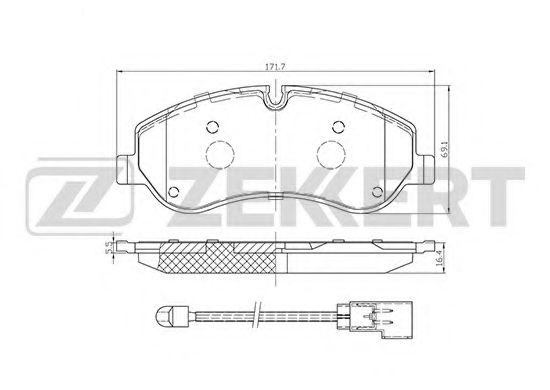 Тормозные колодки zekkert BS-1250