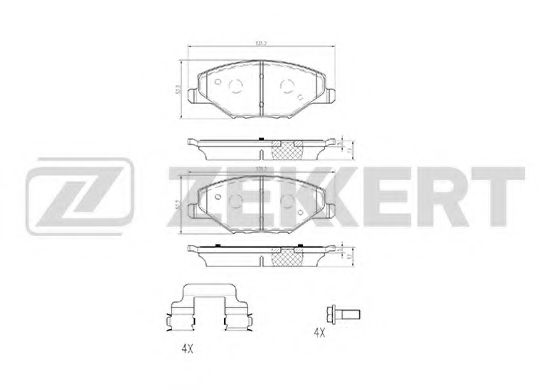 Тормозные колодки zekkert BS-1251