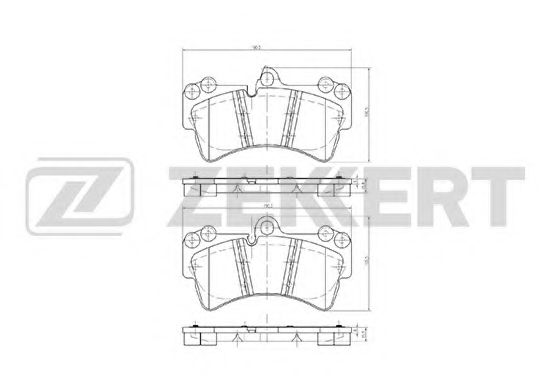 Тормозные колодки zekkert BS-1253