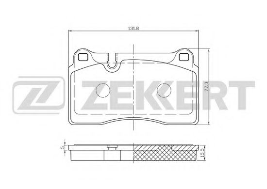 Тормозные колодки zekkert BS-1255