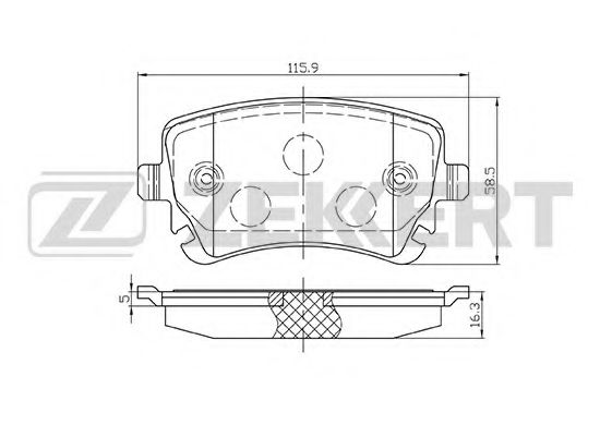 Тормозные колодки zekkert BS-1256