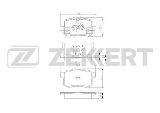 Тормозные колодки zekkert BS-1258