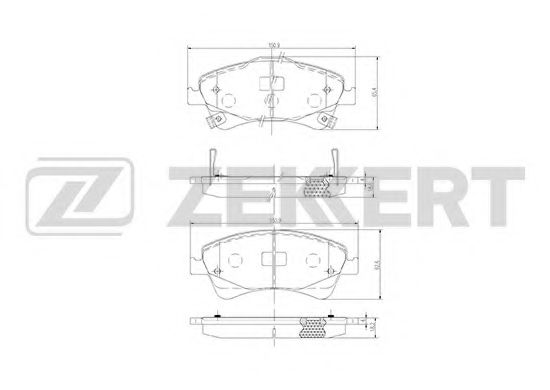 Тормозные колодки zekkert BS-1263