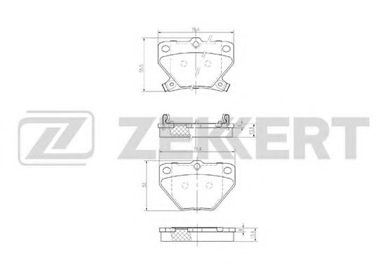 Тормозные колодки zekkert BS-1267