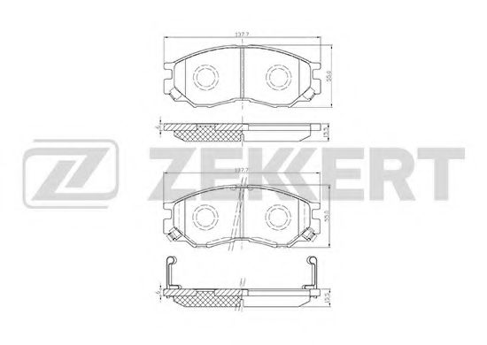 Тормозные колодки zekkert BS-1270