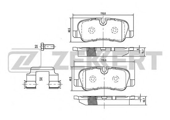 Тормозные колодки zekkert BS-1272