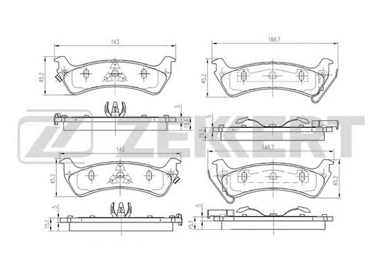 Тормозные колодки zekkert BS-1273