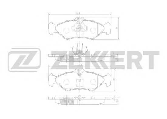 Тормозные колодки zekkert BS-1280