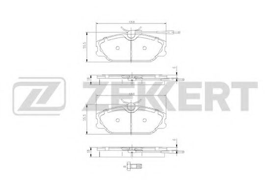 Тормозные колодки zekkert BS-1281
