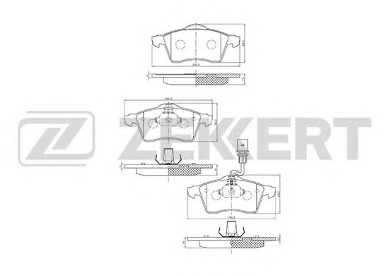 Тормозные колодки zekkert BS-1282