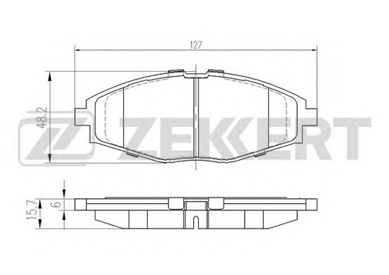 Тормозные колодки zekkert BS-1285