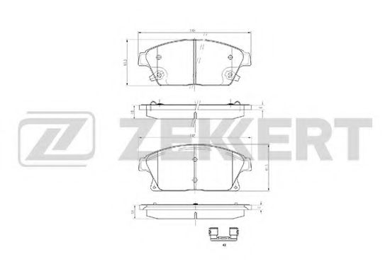 Тормозные колодки zekkert BS-1286
