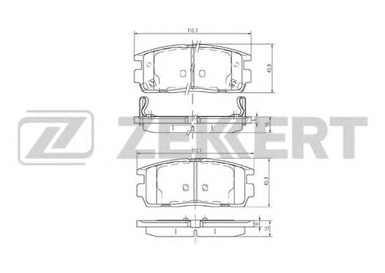Тормозные колодки zekkert BS-1299