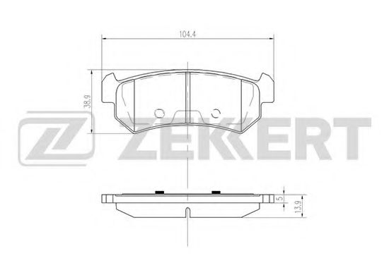 Тормозные колодки zekkert BS-1308