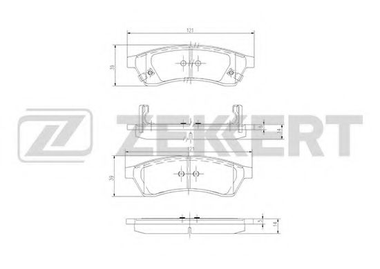 Тормозные колодки zekkert BS-1314