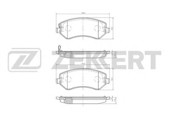 Тормозные колодки zekkert BS-1345