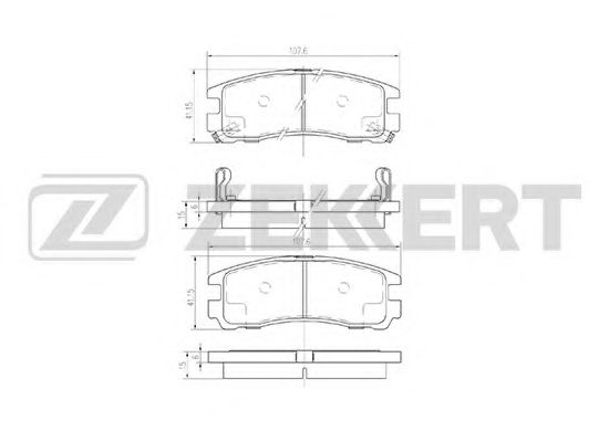 Тормозные колодки zekkert BS-1347