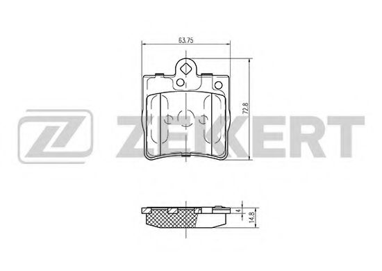 Тормозные колодки zekkert BS-1350