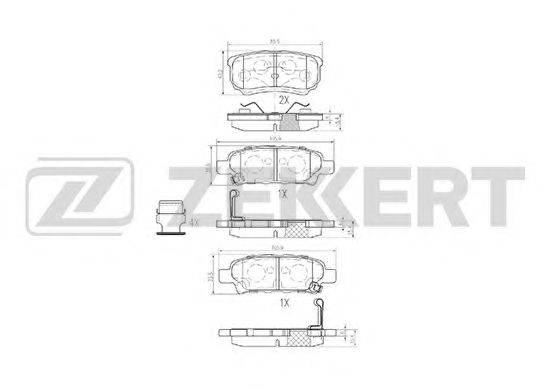 Тормозные колодки zekkert BS-1358