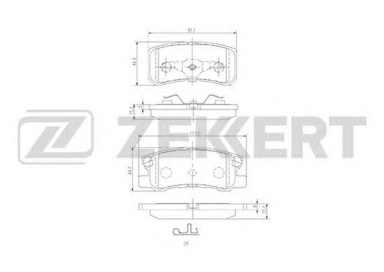 Тормозные колодки zekkert BS-1359