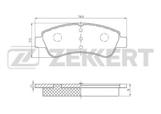 Тормозные колодки zekkert BS-1434