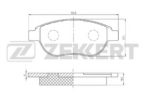 Тормозные колодки zekkert BS-1447