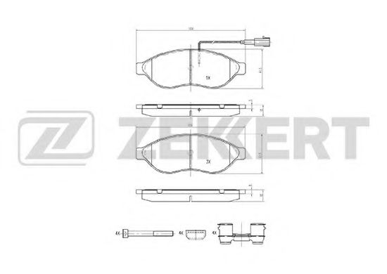 Тормозные колодки zekkert BS-1469