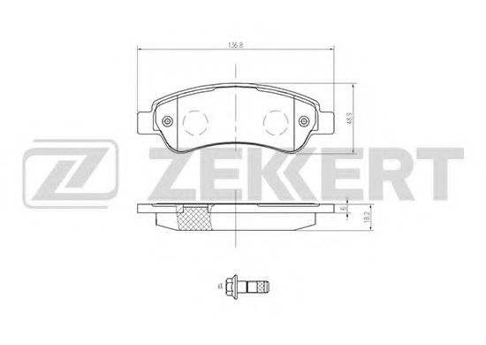 Тормозные колодки zekkert BS-1470