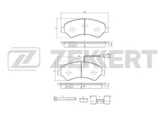 Тормозные колодки zekkert BS-1471