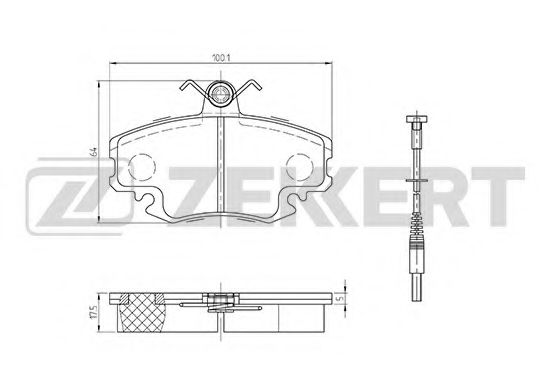 Тормозные колодки zekkert BS-1482