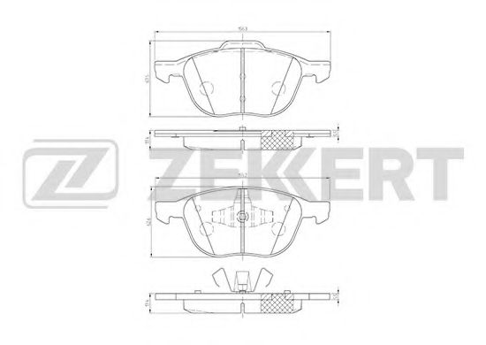 Тормозные колодки zekkert BS-1599