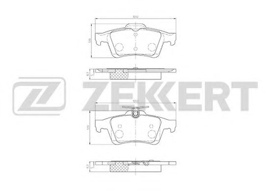Тормозные колодки zekkert BS-1600