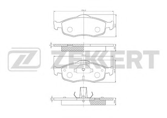 Тормозные колодки zekkert BS-1620